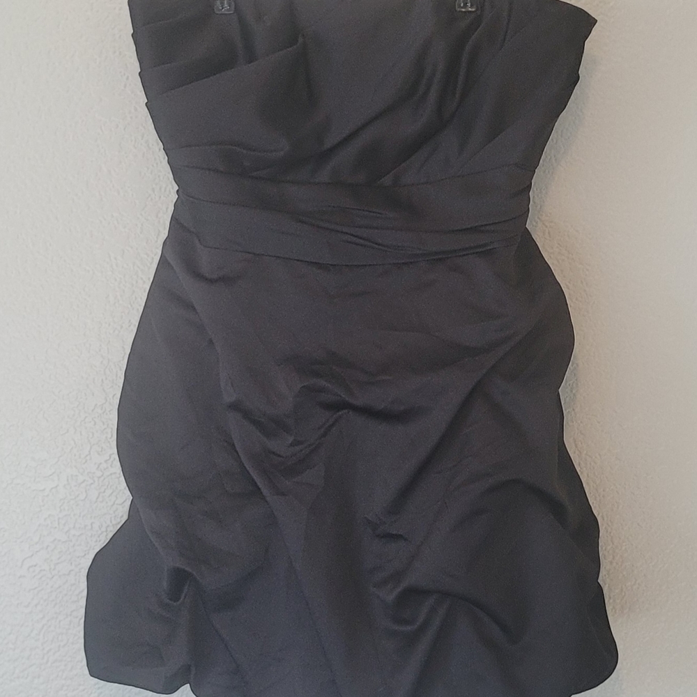 David's Bridal Black Strapless Sheath Dress for Cocktail or Prom